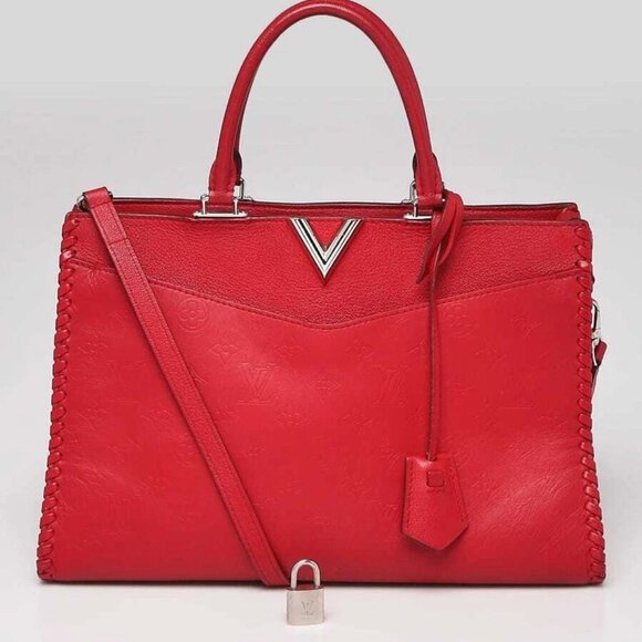 Louis Vuitton Cerise Plume Leather Very Zipped Tote Bag - Picture 5 of 12